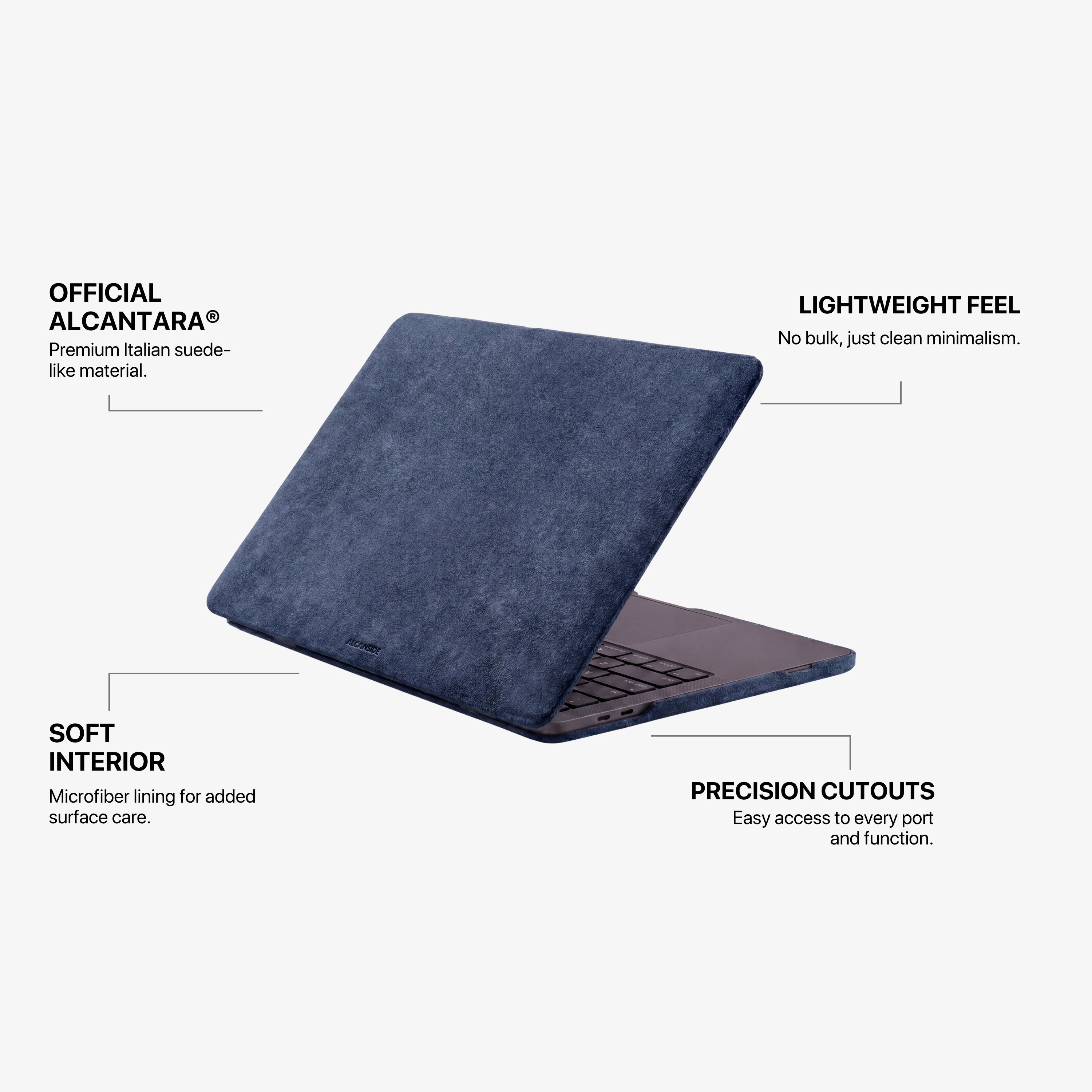 Alcantara MacBook Neo Cover – For 13 inch (2026) – Ocean Blue