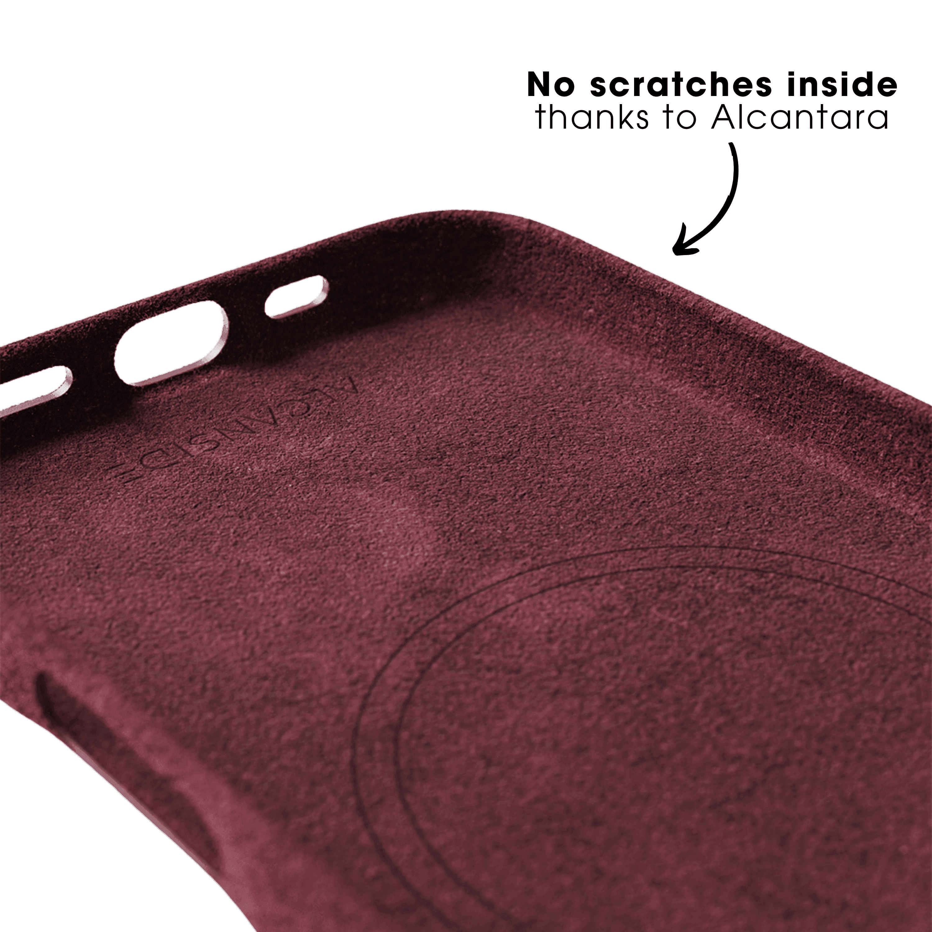 iPhone 16 - Alcantara Case - Wine Red