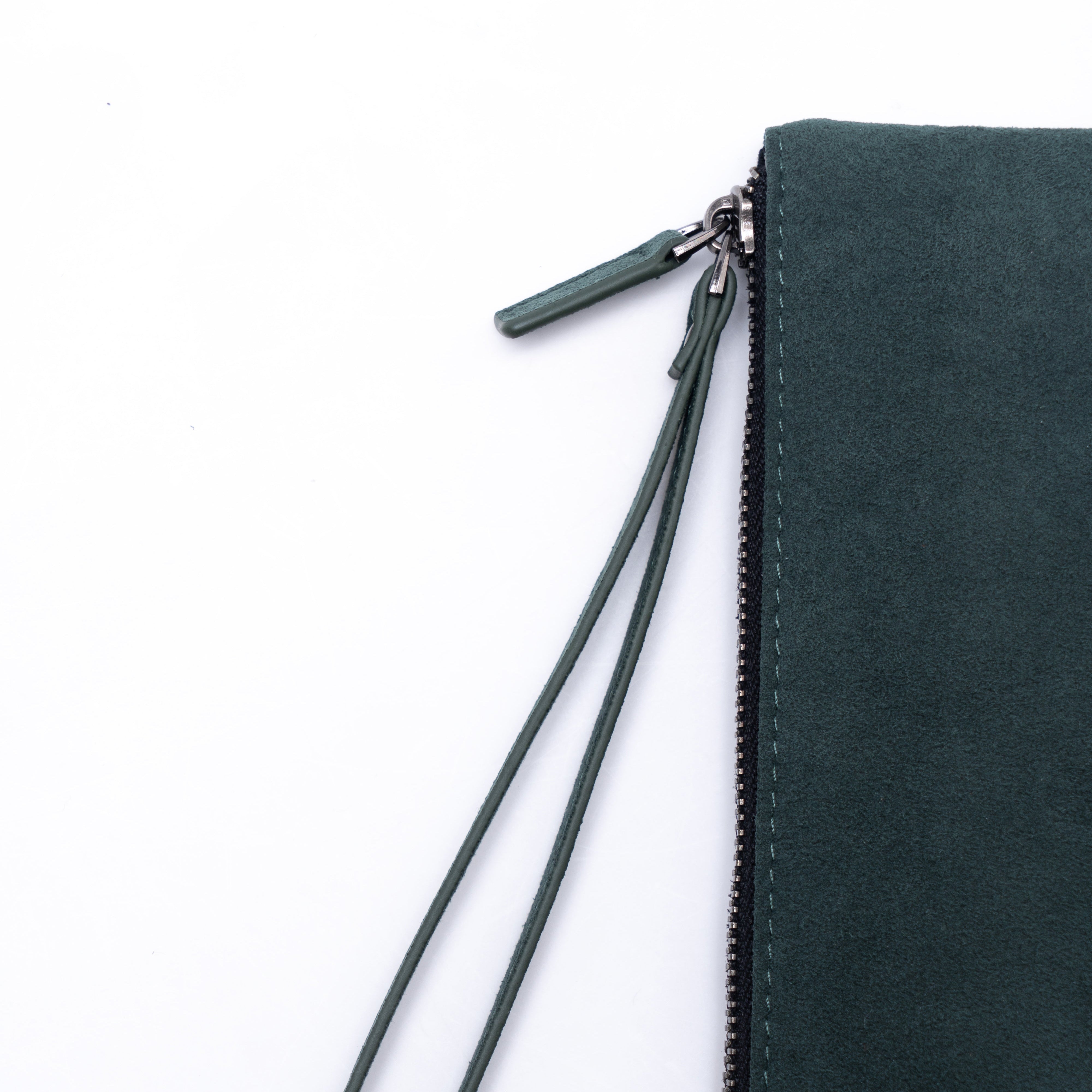 Alcantara Pouch - Midnight Green