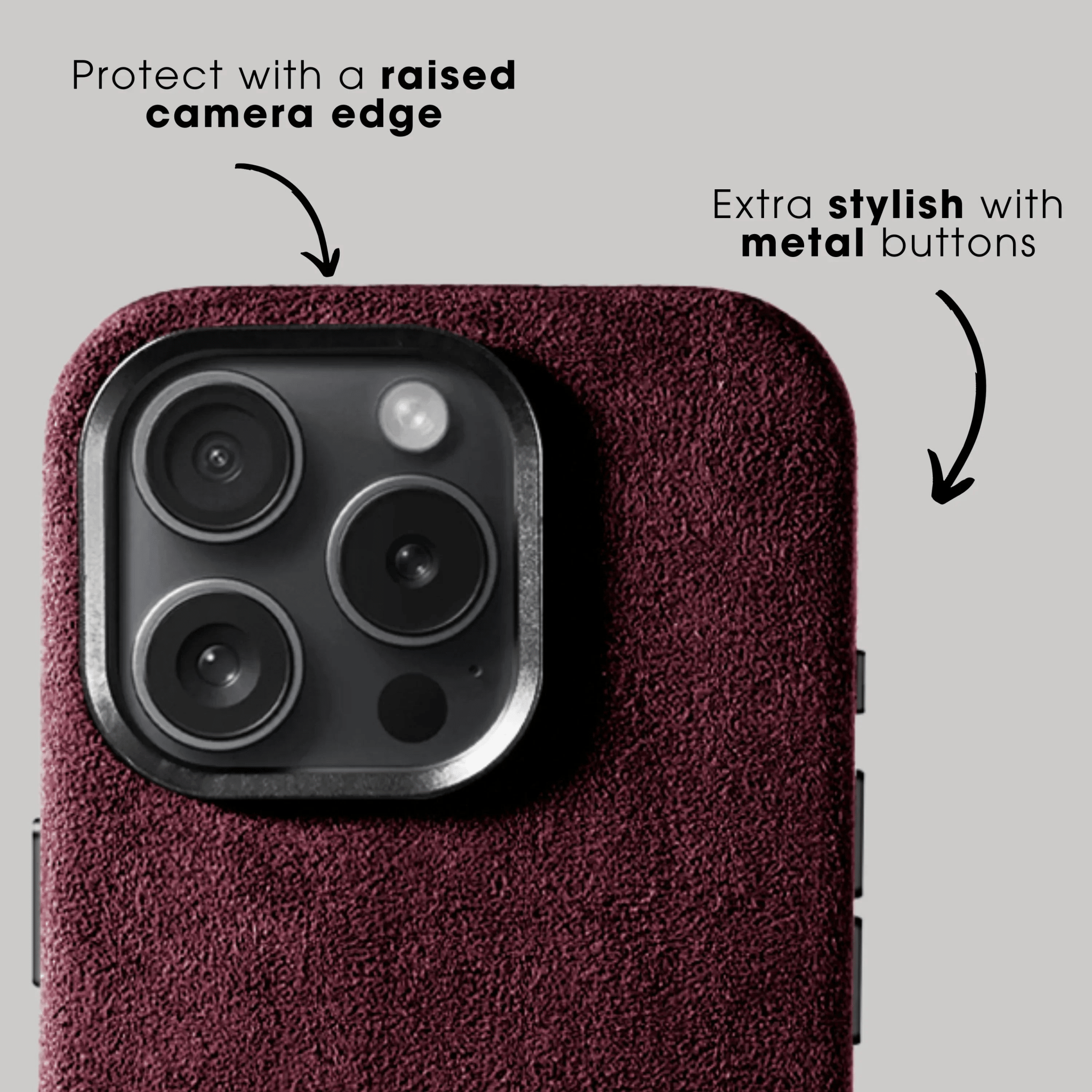 iPhone 16 Pro - Alcantara Case - Wine Red - Alcanside