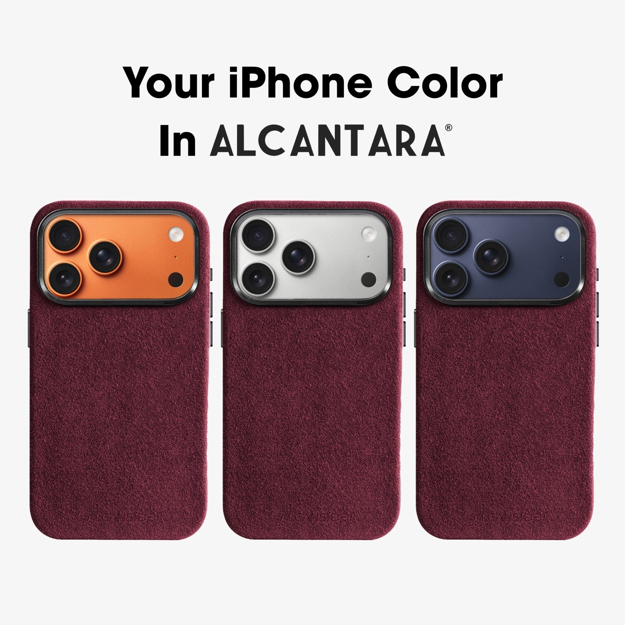 iPhone 17 Pro Max - Alcantara Case - Wine Red - Alcanside