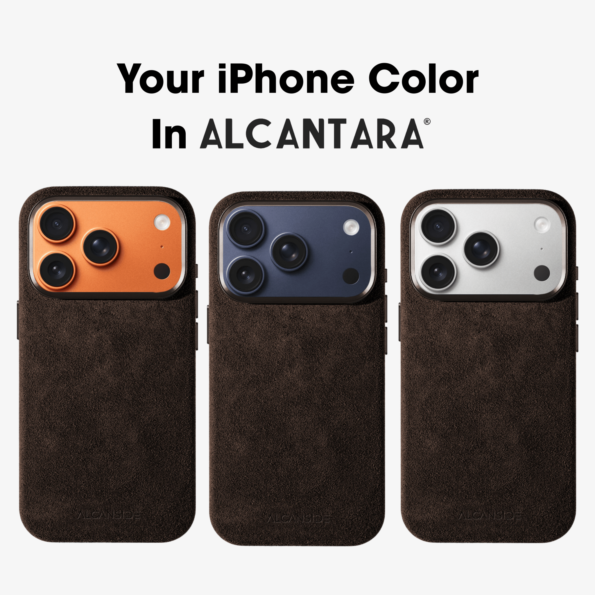 iPhone Alcantara Case - Chocolate Brown - Alcanside