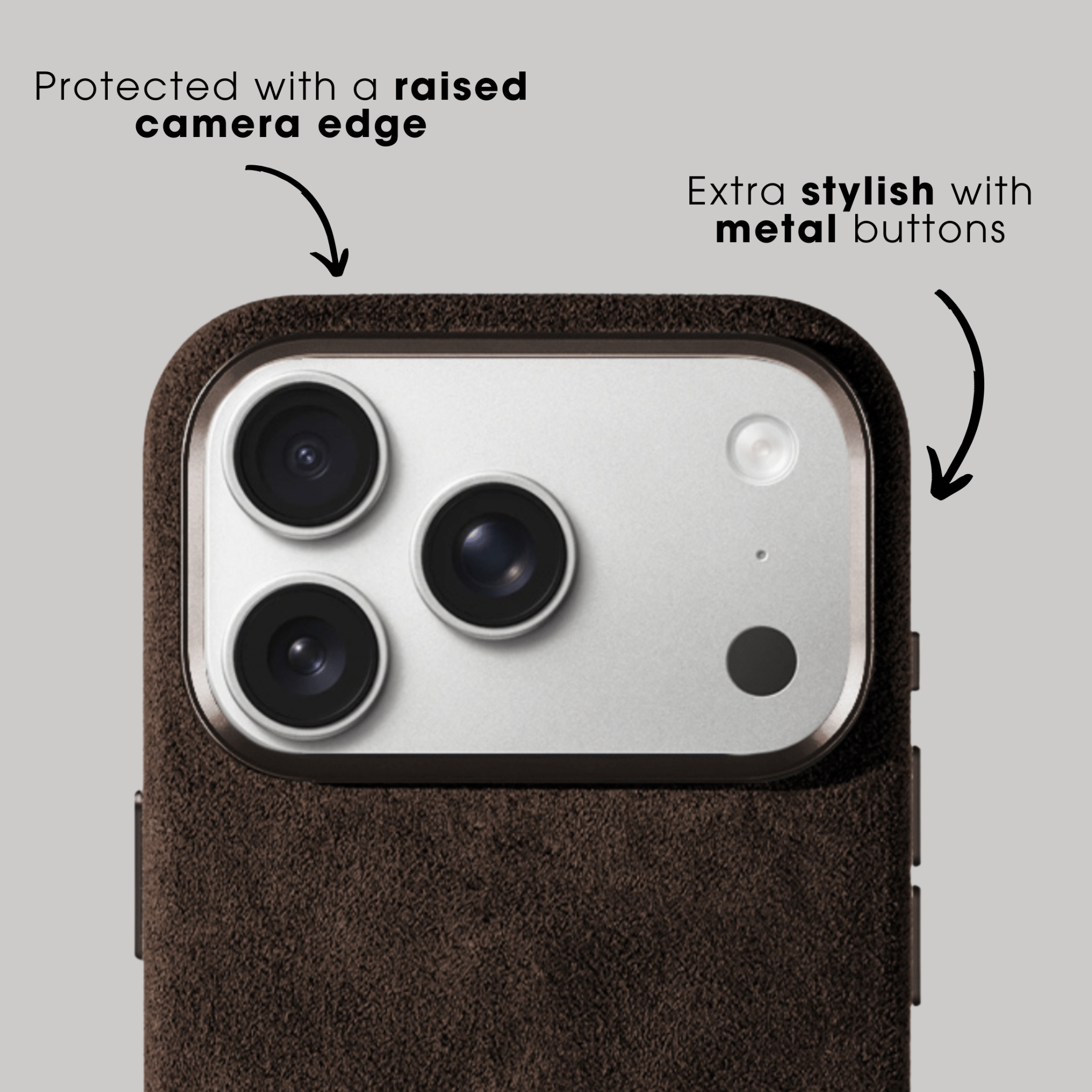 iPhone Alcantara Case - Chocolate Brown - Alcanside