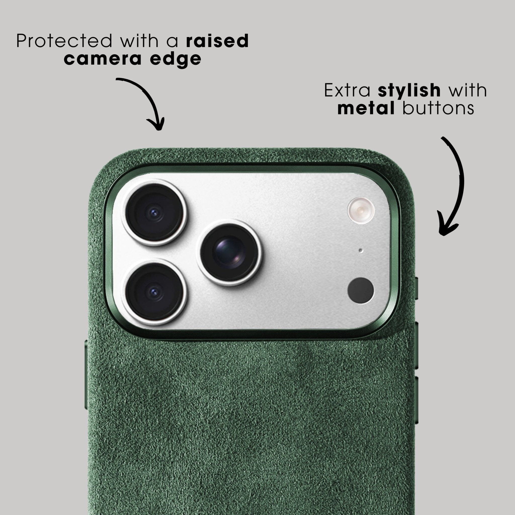 iPhone Alcantara Case + Magsafe wallet - Midnight Green - Alcanside