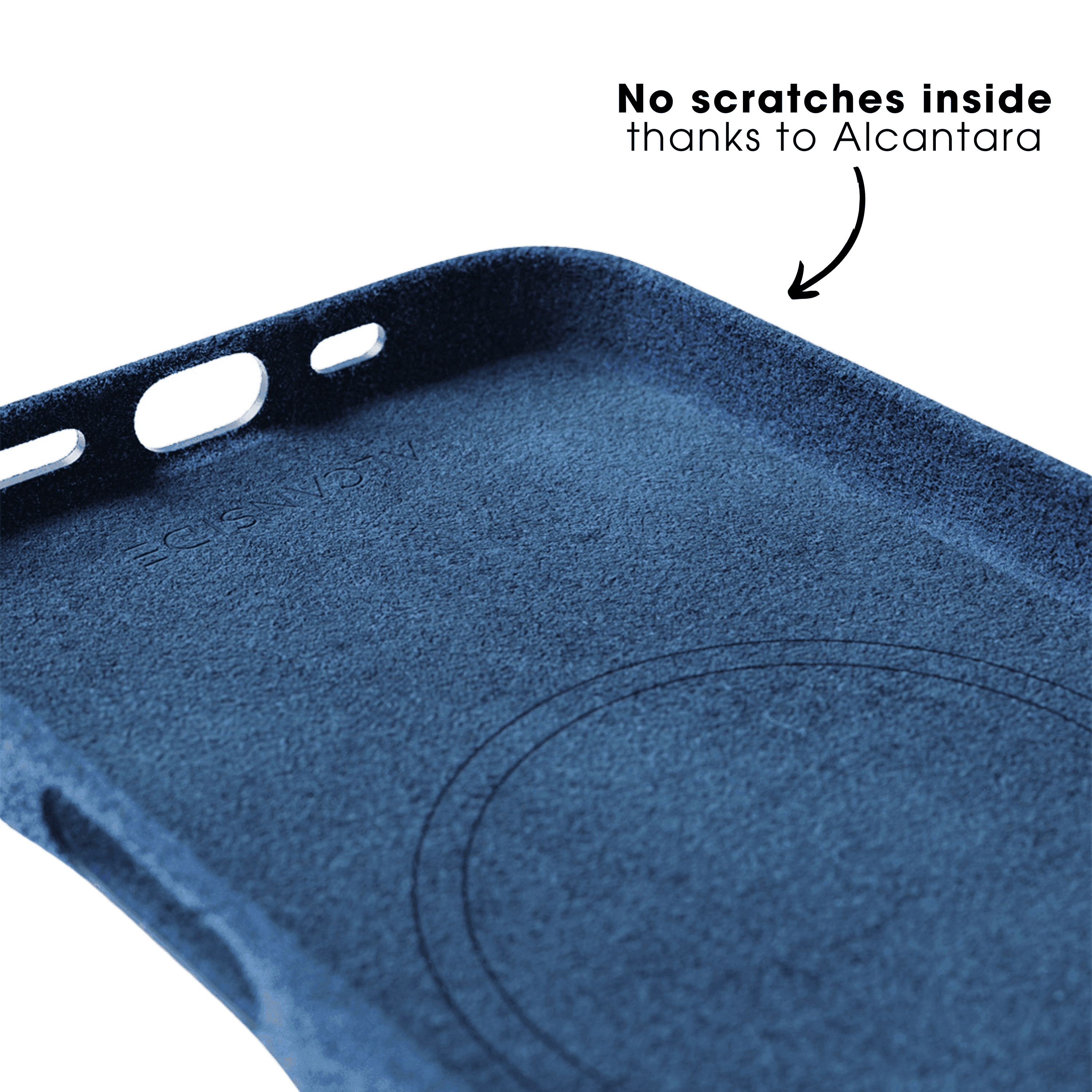 iPhone 16e - Alcantara Case - Ocean blue