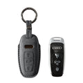 Alcantara Car Key Fob Cover for Audi | Model B with Buckle - Space Grey