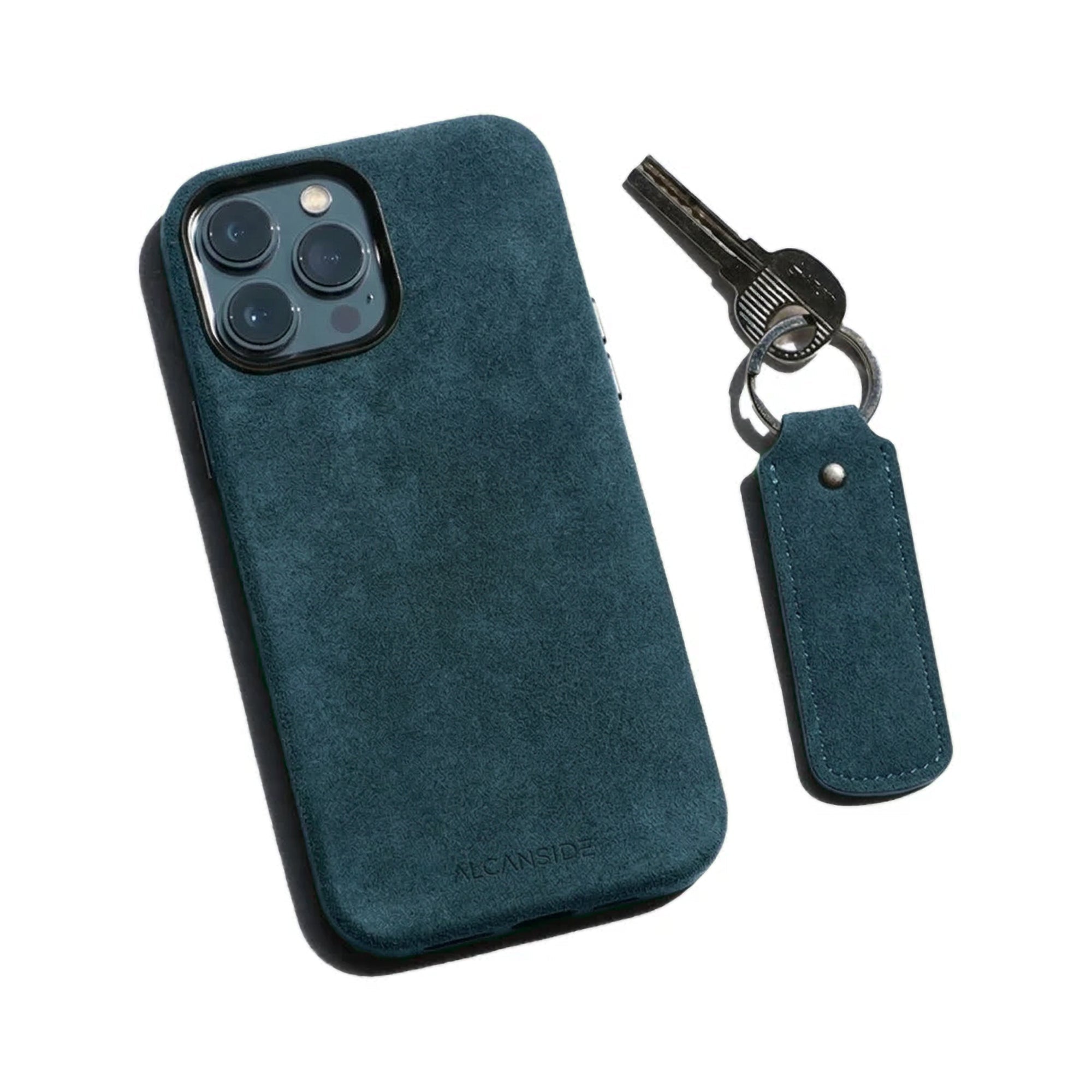 Alcantara Keychain - Navy Blue - Alcanside