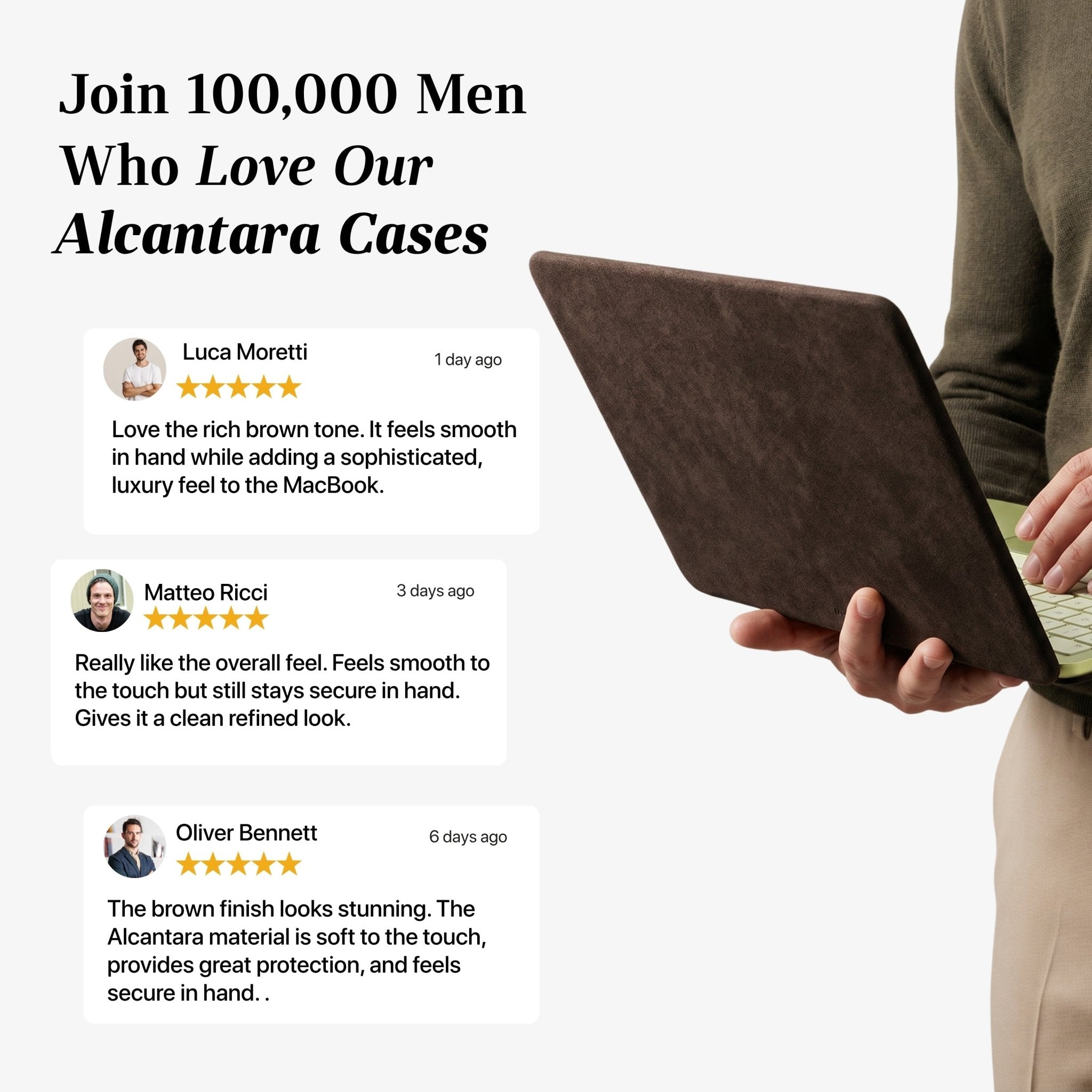 Alcantara MacBook Neo Cover – For 13 inch (2026) – Chocolate Brown - Alcanside