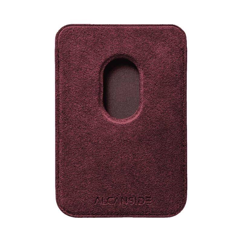 Alcantara MagSafe Wallet - Wine Red - Alcanside