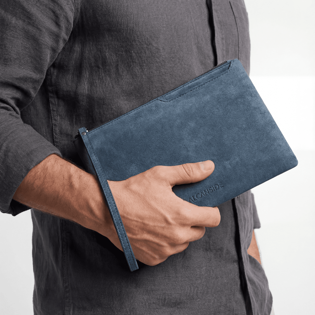 Alcantara Pouch - Ocean Blue - Alcanside