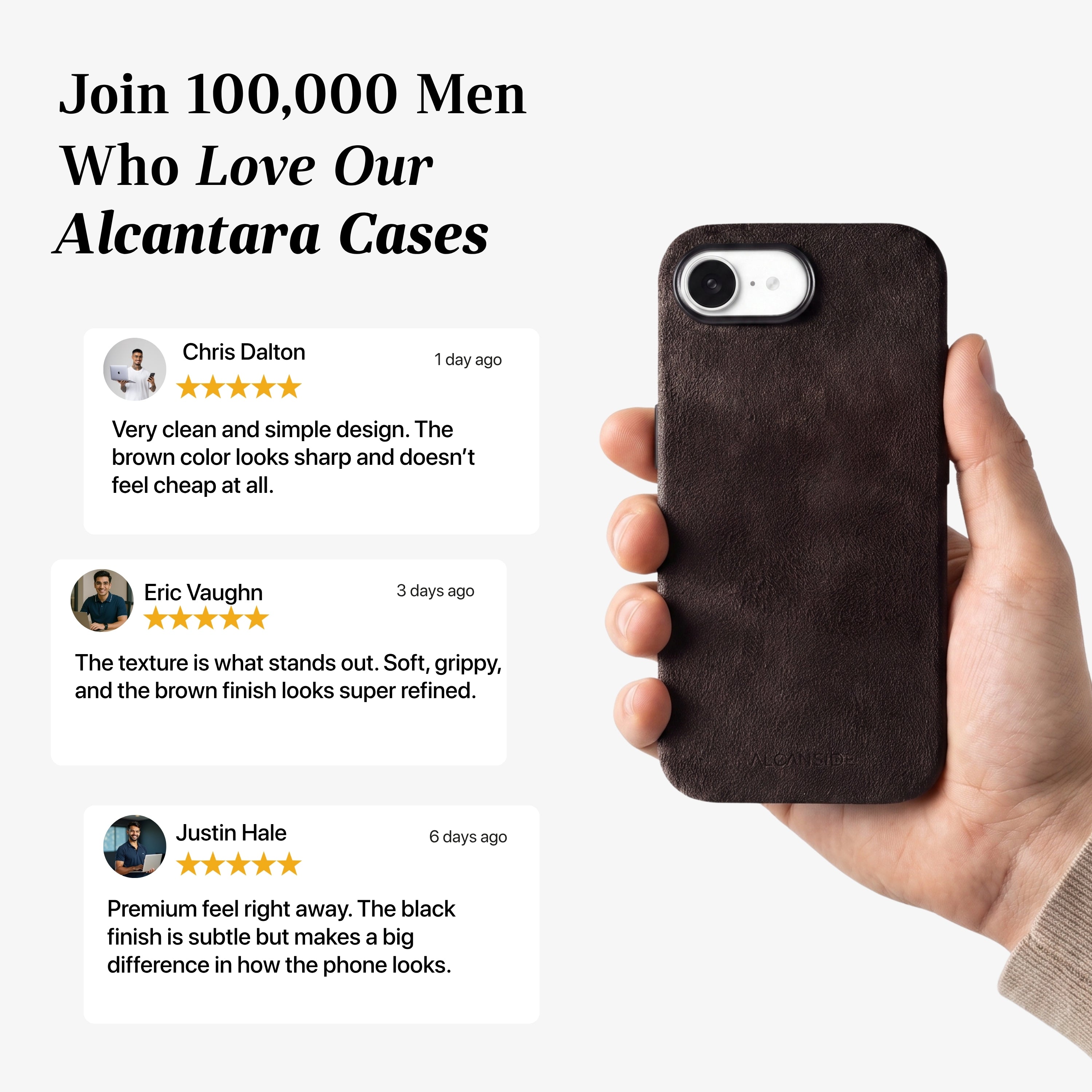 iPhone 16e Chocolate Brown Alcantara® Case – customer reviews