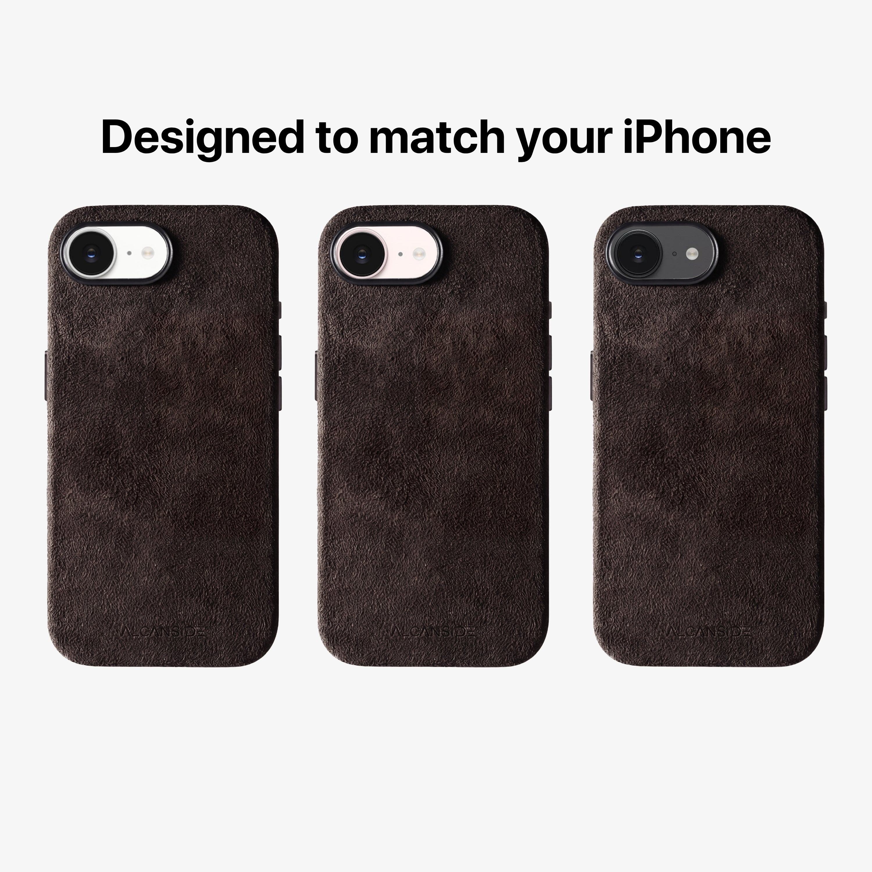 iPhone 16e Chocolate Brown Alcantara® Case – designed to match your iPhone