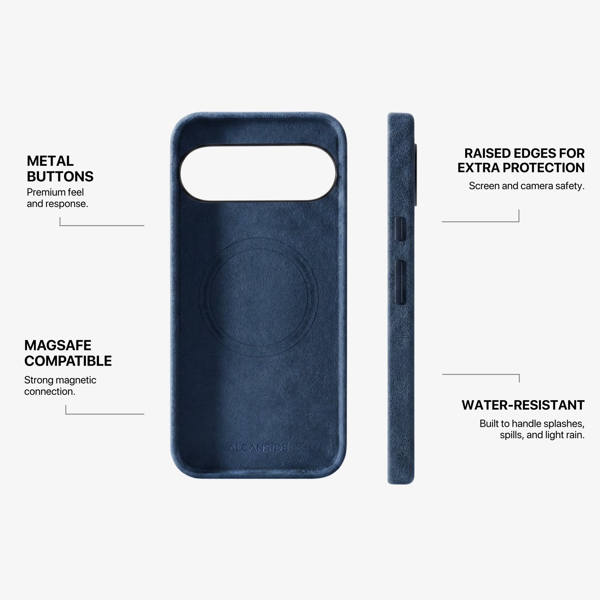 Google Pixel 10 - Alcantara Case - Navy Blue - Alcanside