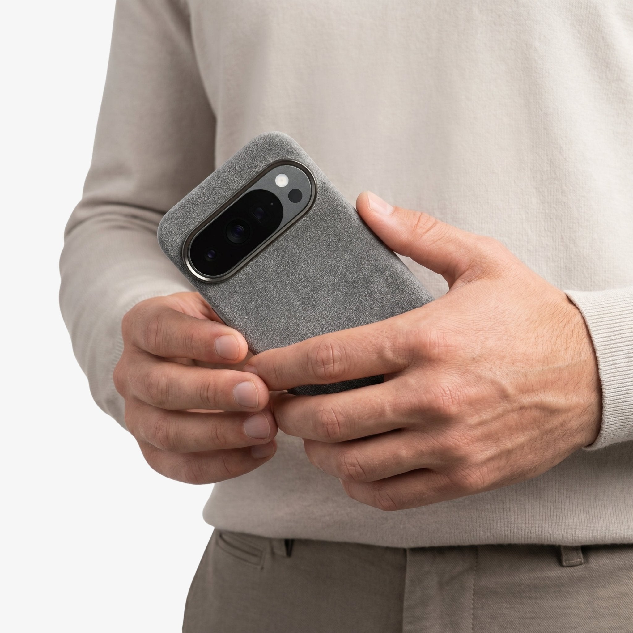 Google Pixel 10 Pro - Alcantara Case - Nardo Gray - Alcanside