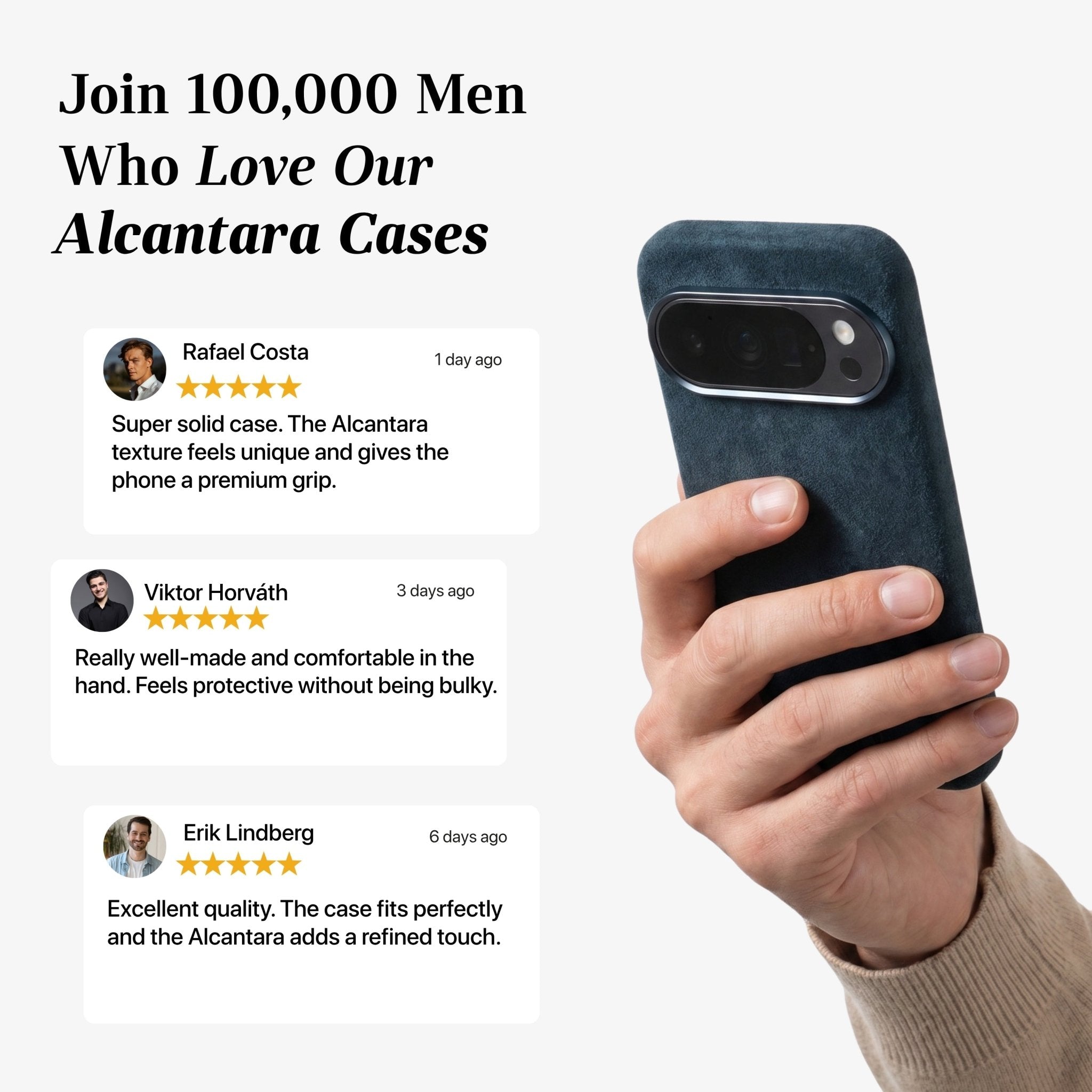 Google Pixel 10 Pro XL - Alcantara Case - Navy Blue - Alcanside
