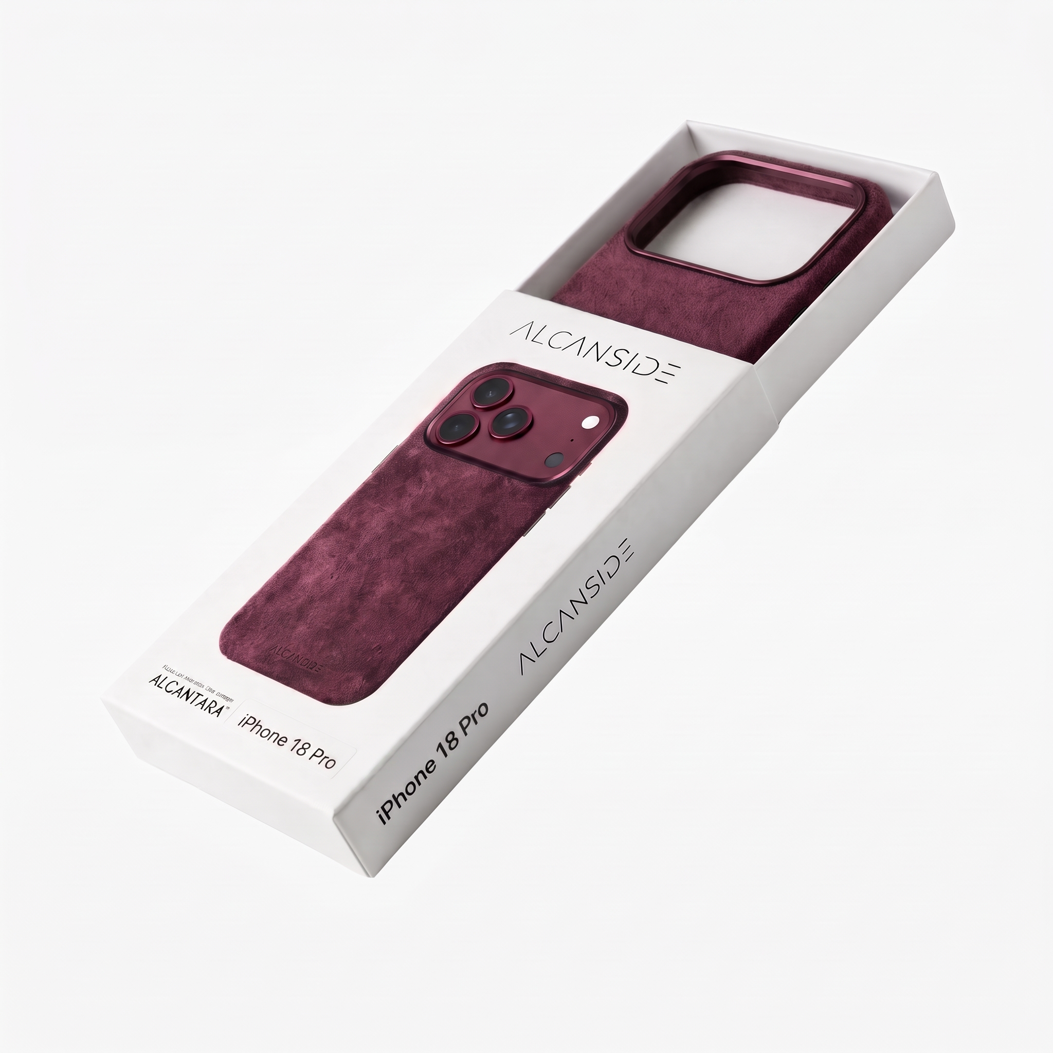 iPhone 18 Pro Alcantara case packaging