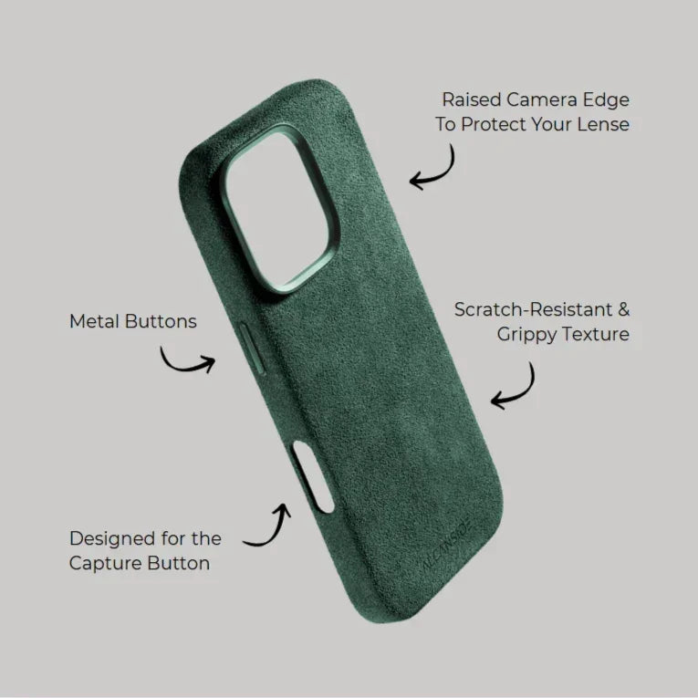 iPhone 16 Pro Max - Alcantara Case- Midnight Green
