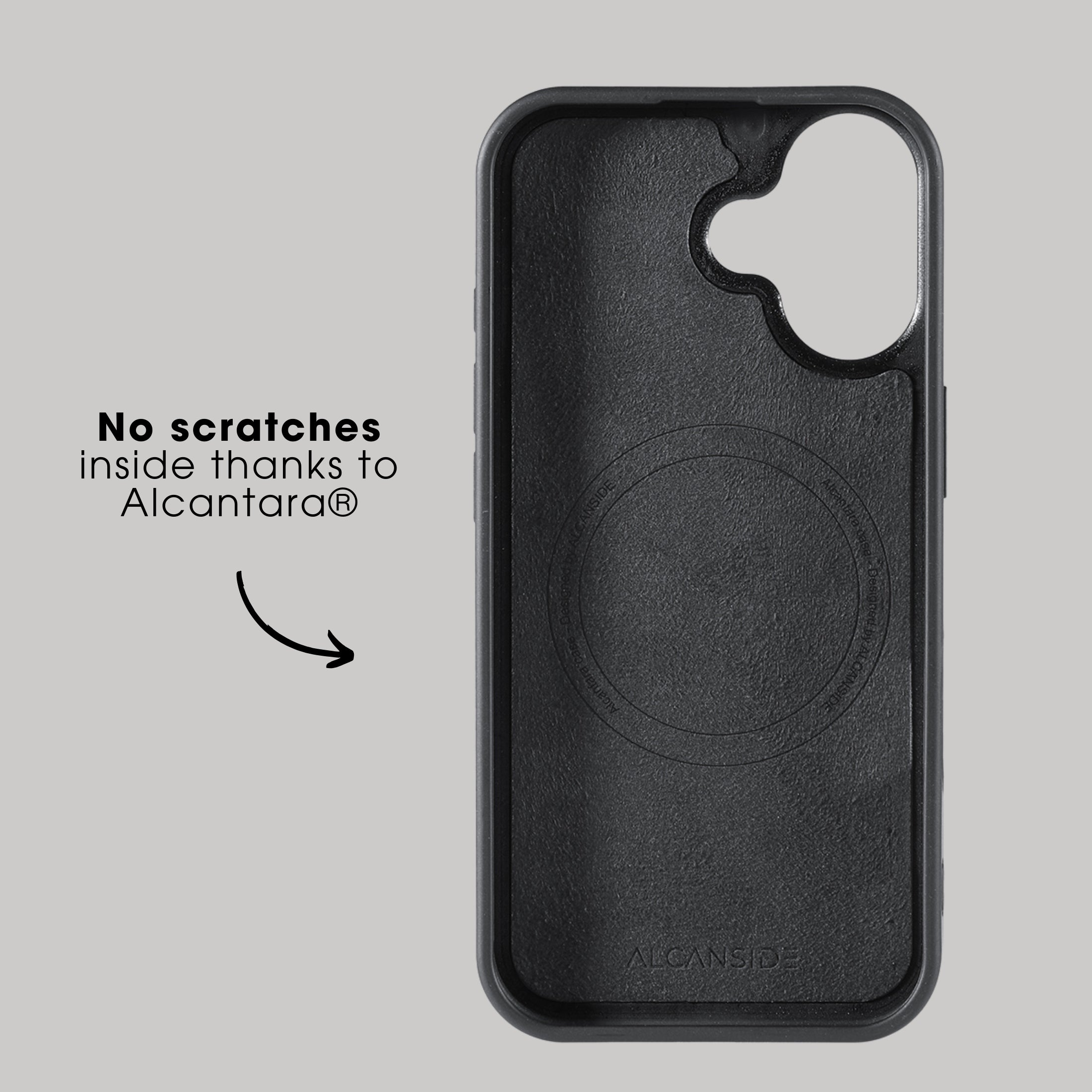 iPhone 17 - Alcantara Back Cover - Space Grey