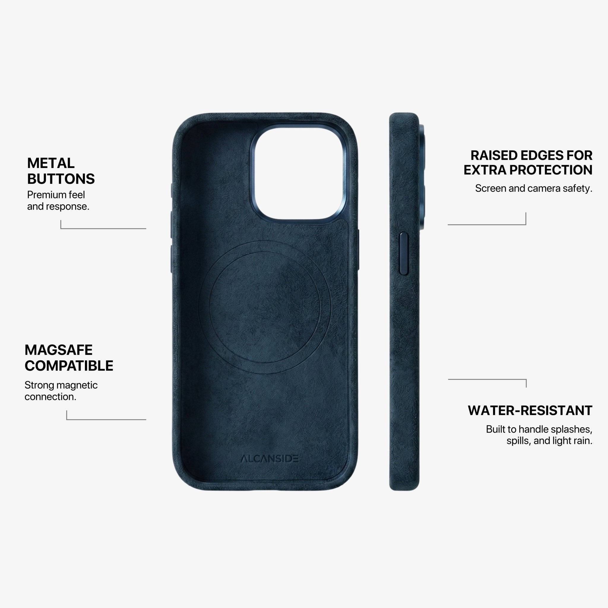 iPhone 16 Pro - Alcantara Case - Navy Blue - Alcanside