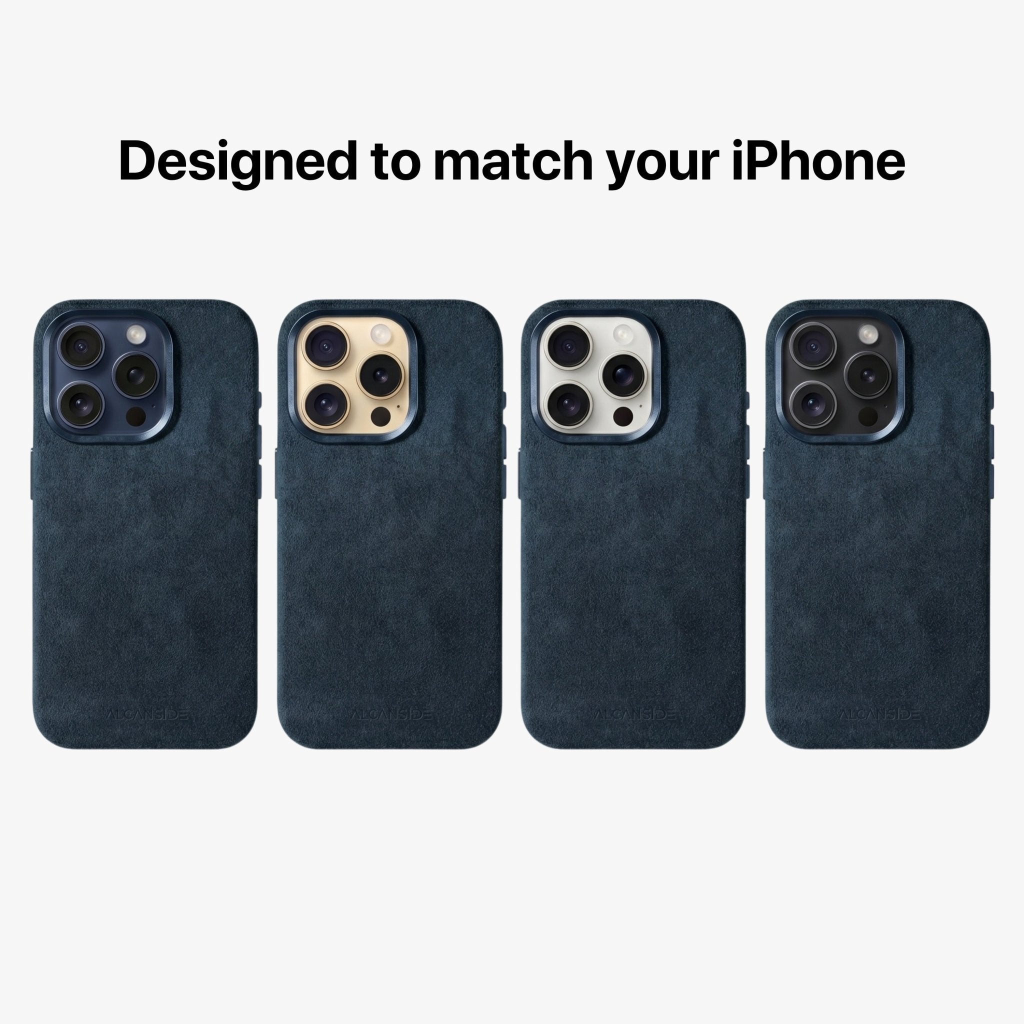 iPhone 16 Pro Max - Alcantara Case - Navy Blue - Alcanside