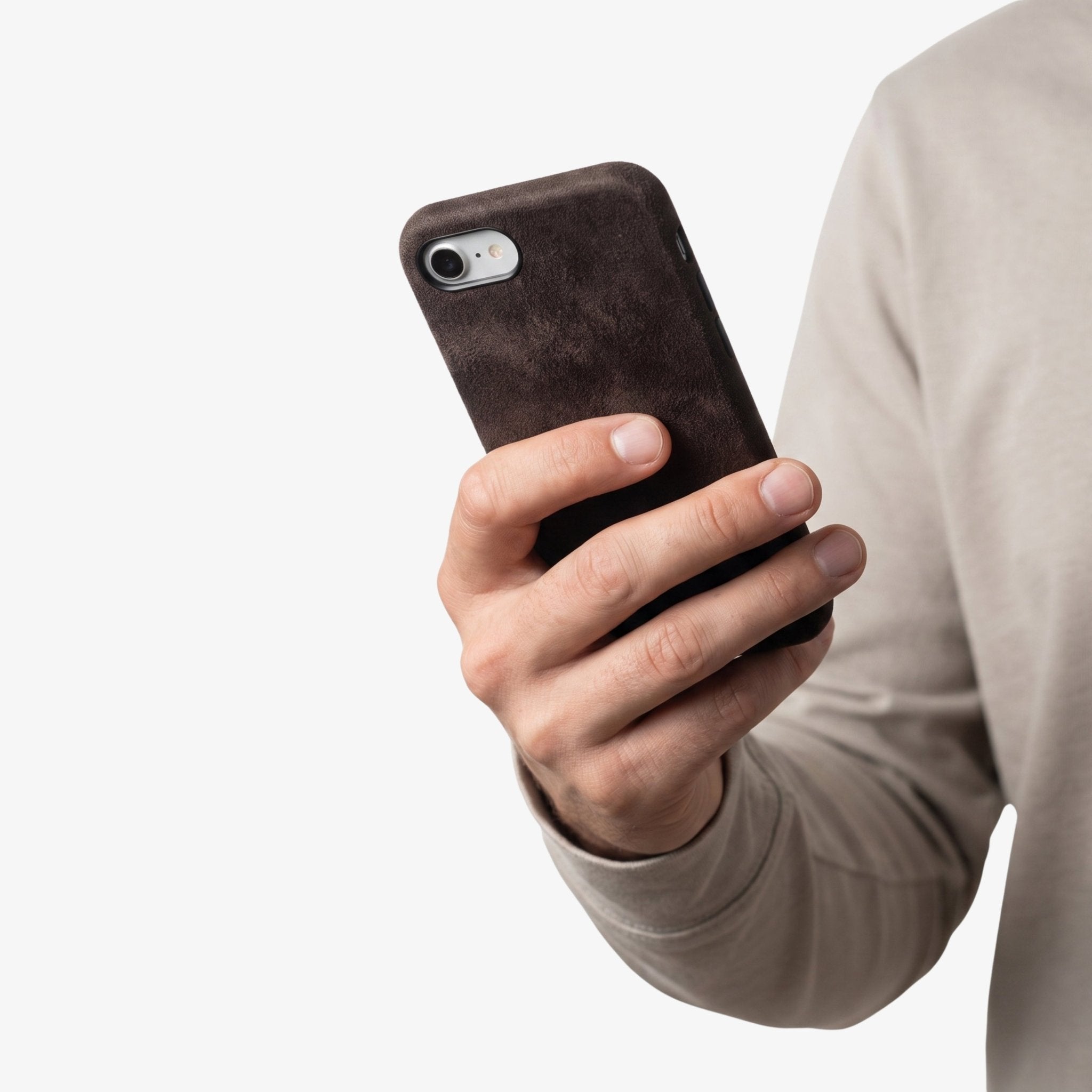 iPhone 16e - Alcantara Case - Chocolate Brown - Alcanside