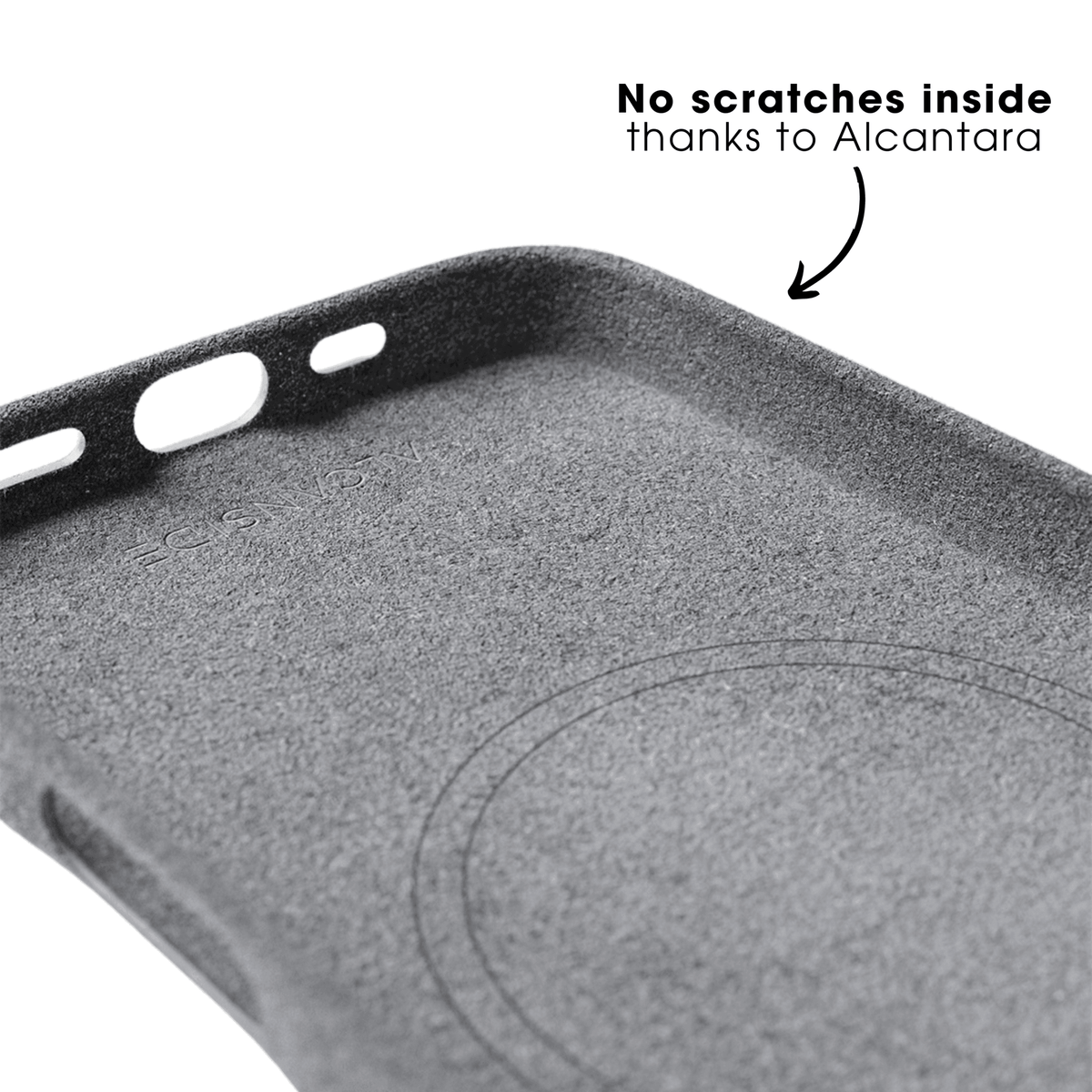 iPhone 16e - Alcantara Case - Nardo Gray - Alcanside