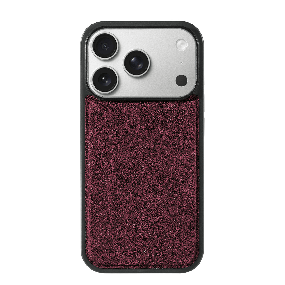 iPhone 17 Pro Max - Alcantara Back Cover - Wine Red - Alcanside