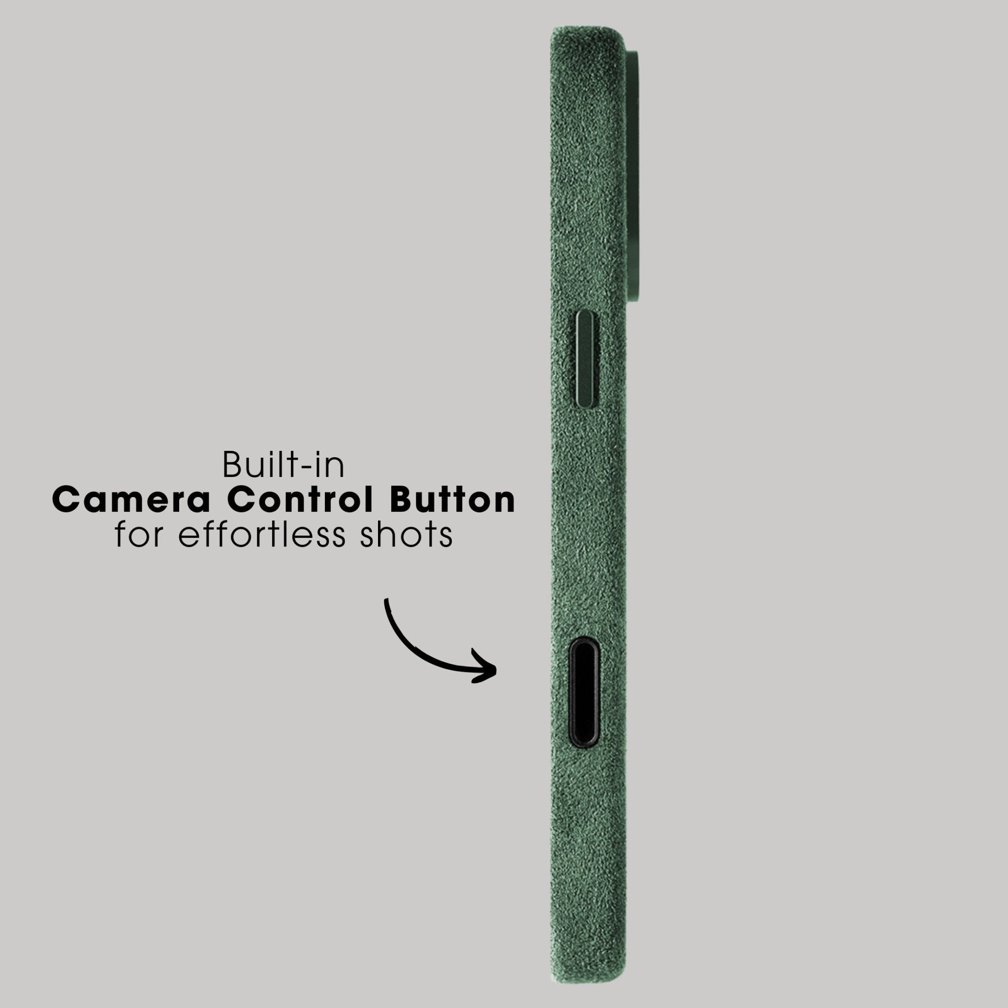 iPhone Alcantara Case + Magsafe wallet - Midnight Green - Alcanside