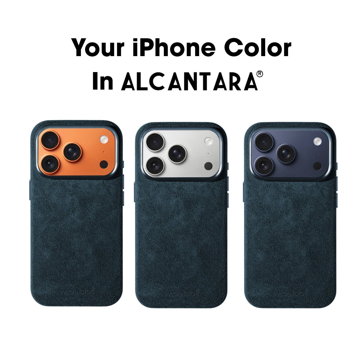 iPhone Alcantara Case - Navy Blue - Alcanside