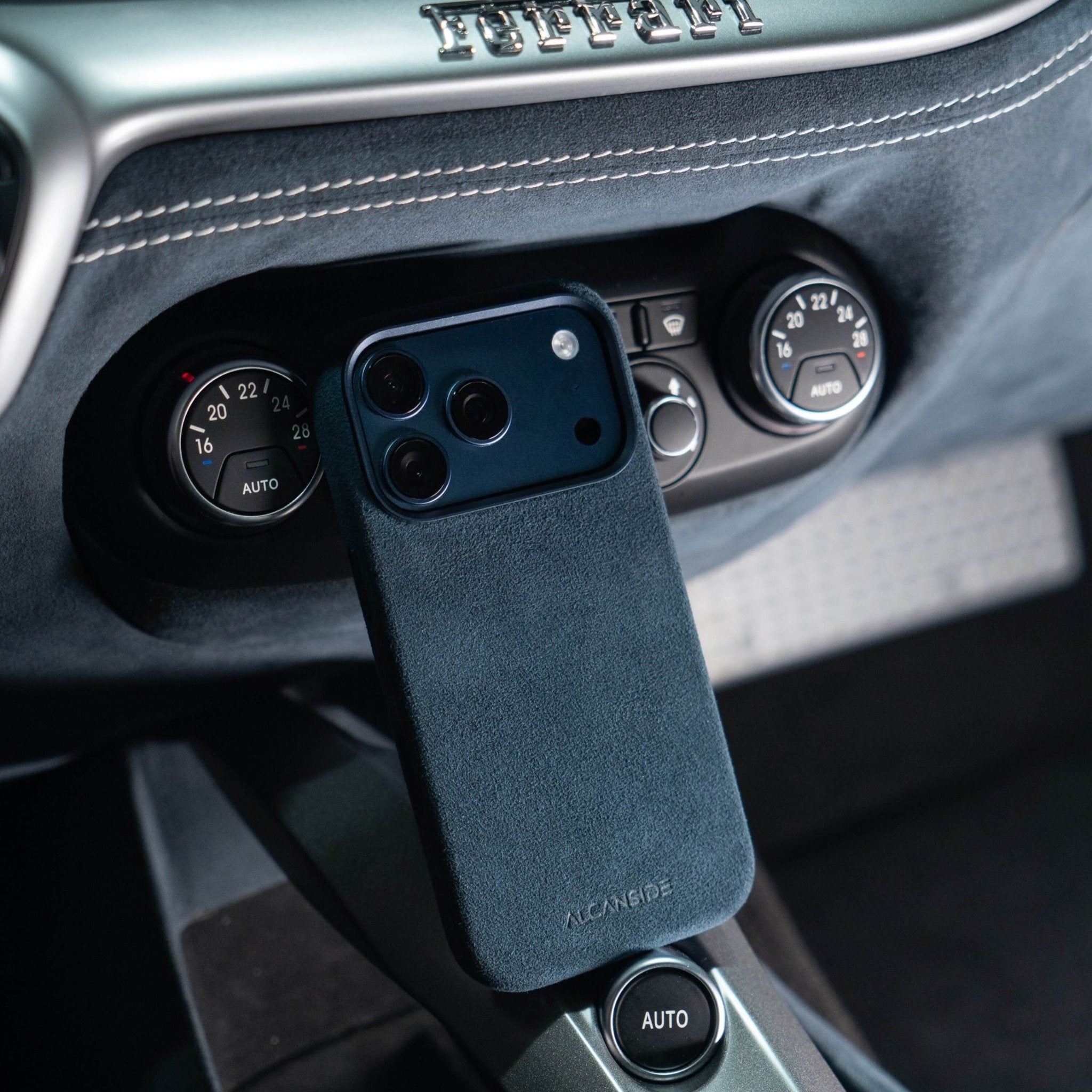 iPhone Alcantara Case - Navy Blue - Alcanside