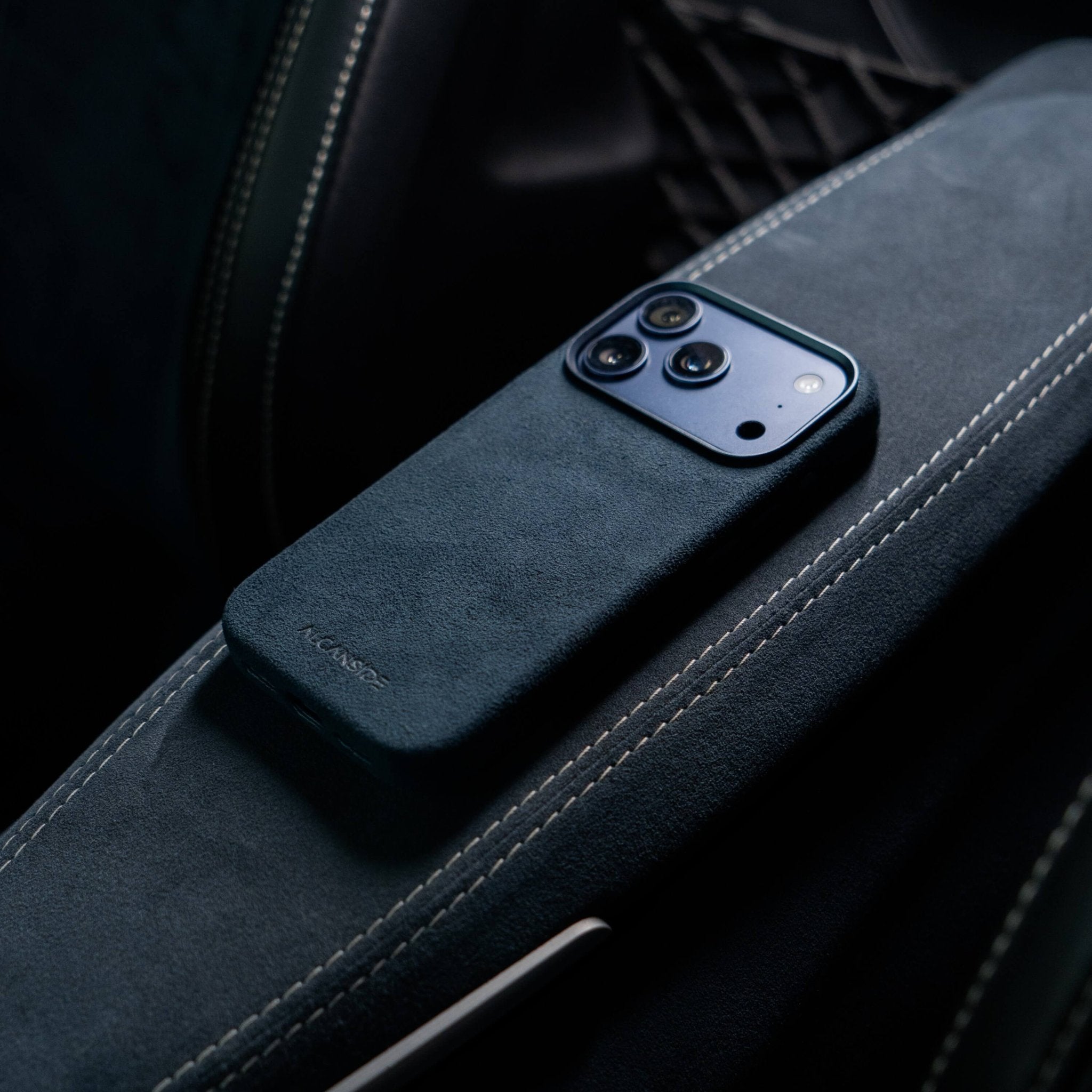 iPhone Alcantara Case - Navy Blue - Alcanside