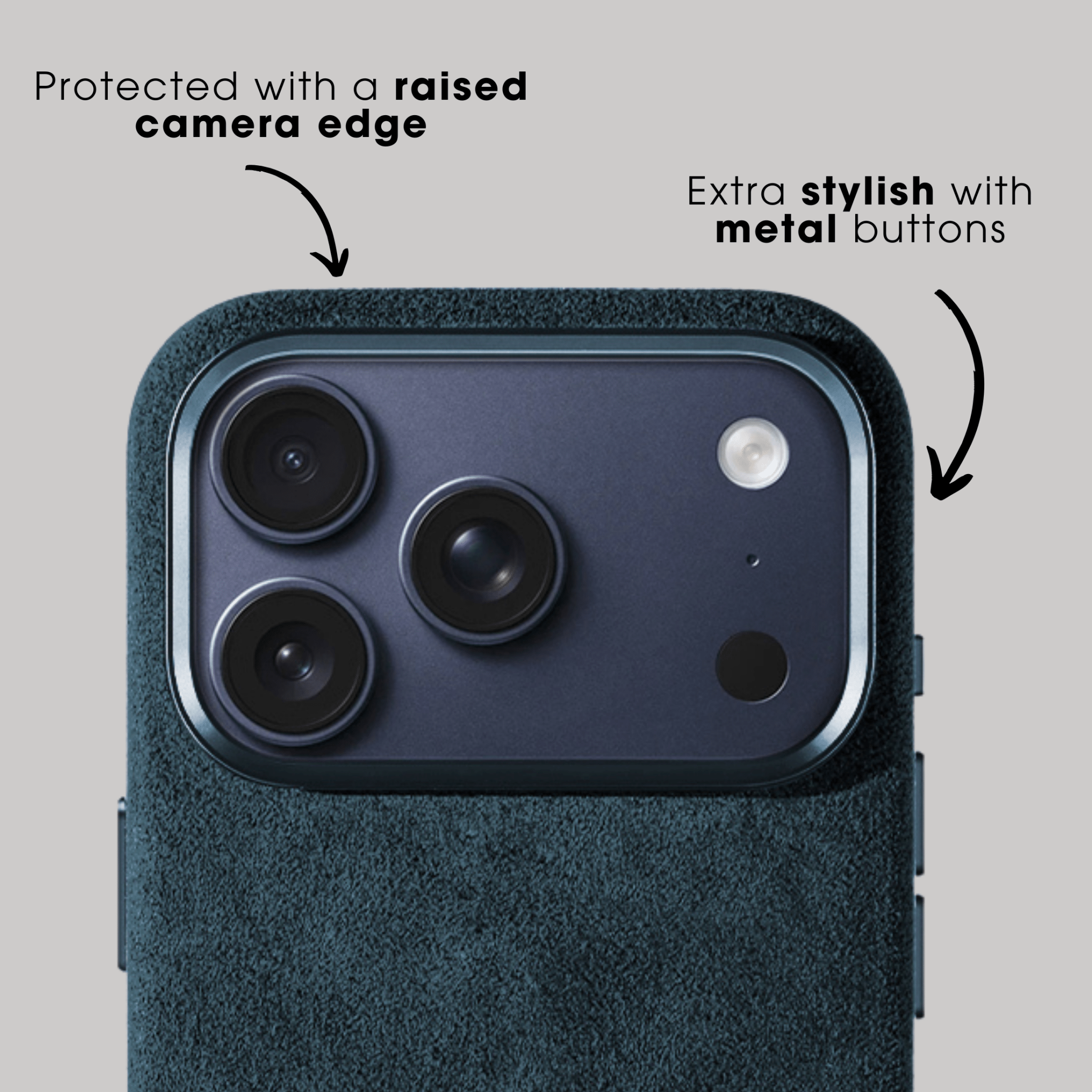 iPhone Alcantara Case - Navy Blue - Alcanside